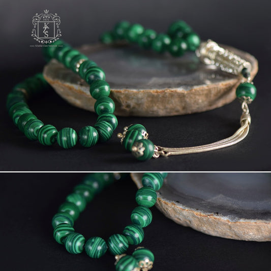 سبحة بحجر الملاكايت