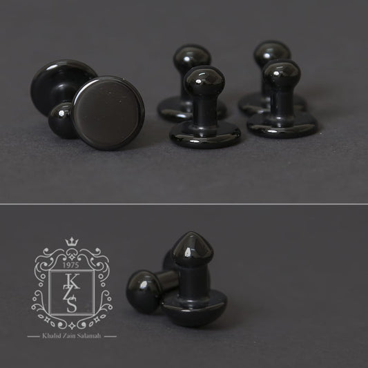 اطقم رجالي أزارير وكبك ( عقيق اسود, أحمر, ازرق او فيروز)